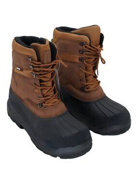 POLAR RANGE Yukon Cushioned Waterproof Lace-Up Snow Boots Tan Brown Sz 10M